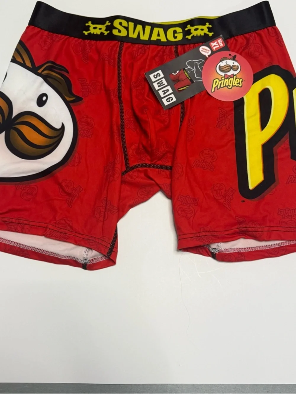SWAG x Pringles Red Men's Boxer Briefs — Logo Waistband Comfort